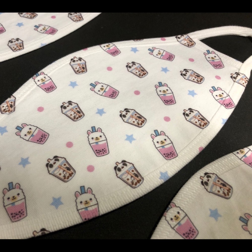 Bubble Tea Kawaii face mask cover - Boba lovers